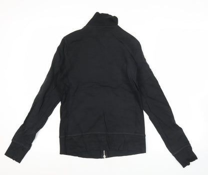 Nike Womens Black L Track Jacket Cotton Blend Sportswear Zip