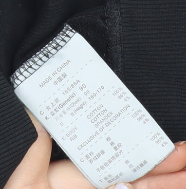 Nike Womens Black L Track Jacket Cotton Blend Sportswear Zip