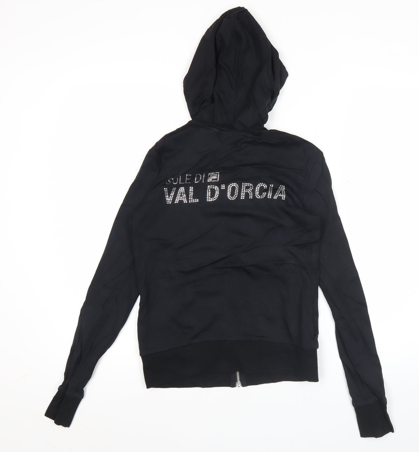 Fila Women's Black Full Zip Hoodie Size 6 Slim Fit Activewear