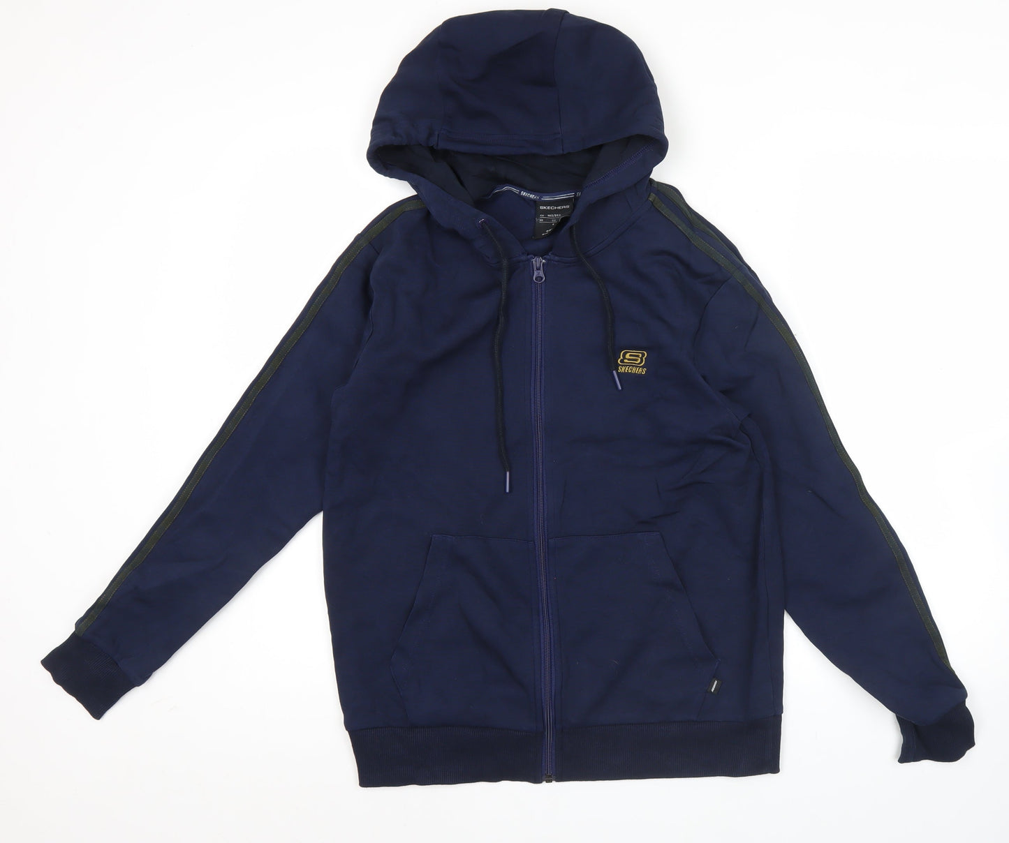 Mens UK Size XS Skechers Blue Full Zip Hoodie