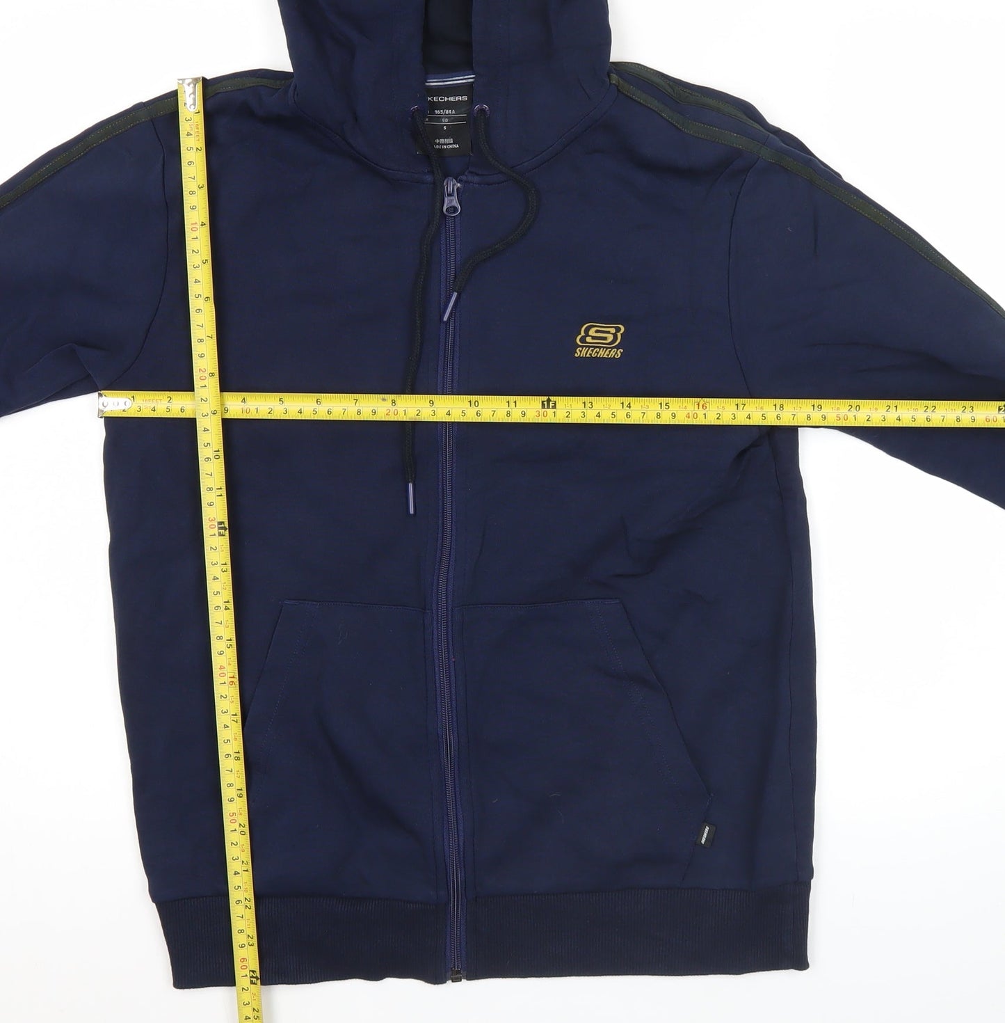 Mens UK Size XS Skechers Blue Full Zip Hoodie