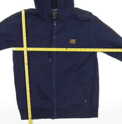 Mens UK Size XS Skechers Blue Full Zip Hoodie