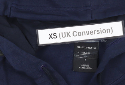 Mens UK Size XS Skechers Blue Full Zip Hoodie