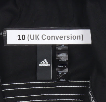 Adidas Womens Black Size 10 Full Zip Hoodie Sweatshirt