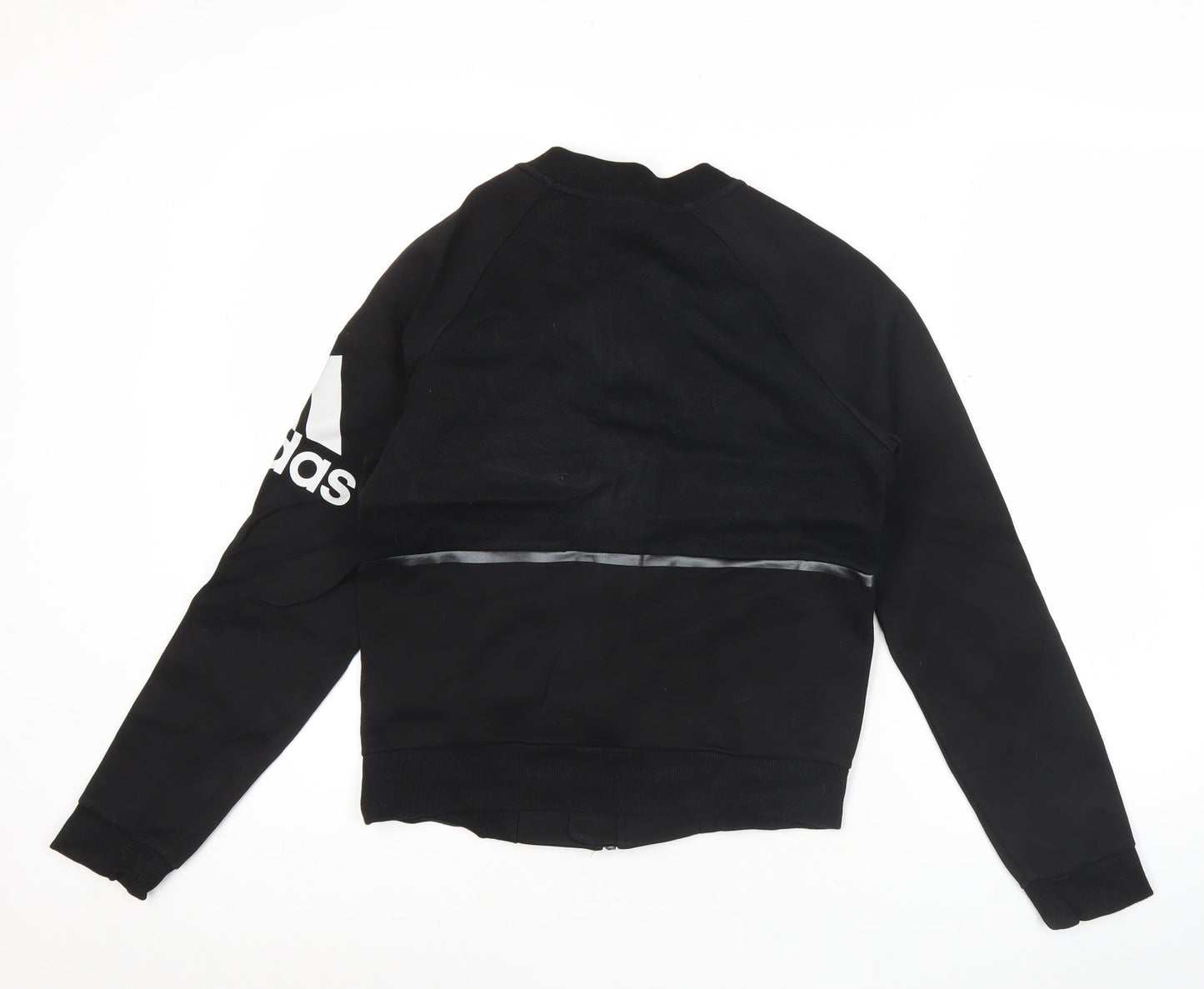 Adidas Women’s Black Track Jacket Size 8 Full Zip Sportswear