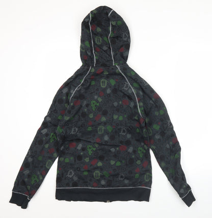 Adidas Womens Black Size 10 Full Zip Hoodie Sweatshirt Sportswear