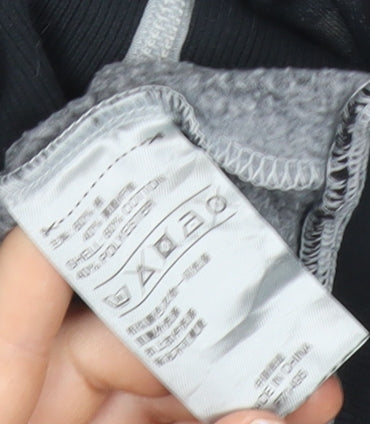 Adidas Womens Black Size 10 Full Zip Hoodie Sweatshirt Sportswear