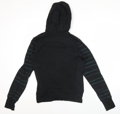 Nike Womens Black Full Zip Hoodie L Slim Fit Sportswear