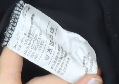 Adidas Womens Black Size 6 Track Jacket Full Zip Reflective Sportswear