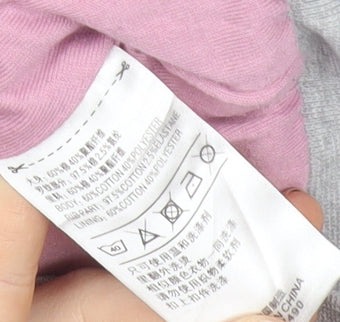 Adidas Women’s Grey Full Zip Hoodie Size 8 Regular Fit Sportswear