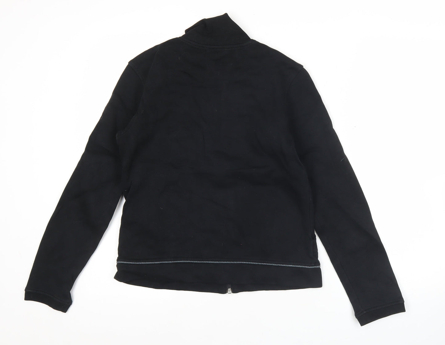 Adidas Women’s Black Size 8 Track Jacket Full Zip Fleece