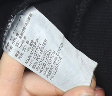 Adidas Women’s Black Full Zip Hoodie Size 12 Regular Fit Sportswear