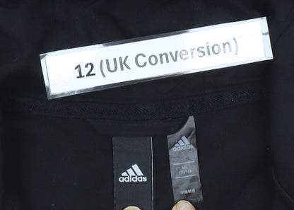 Adidas Women’s Black Full Zip Hoodie Size 12 Regular Fit Sportswear