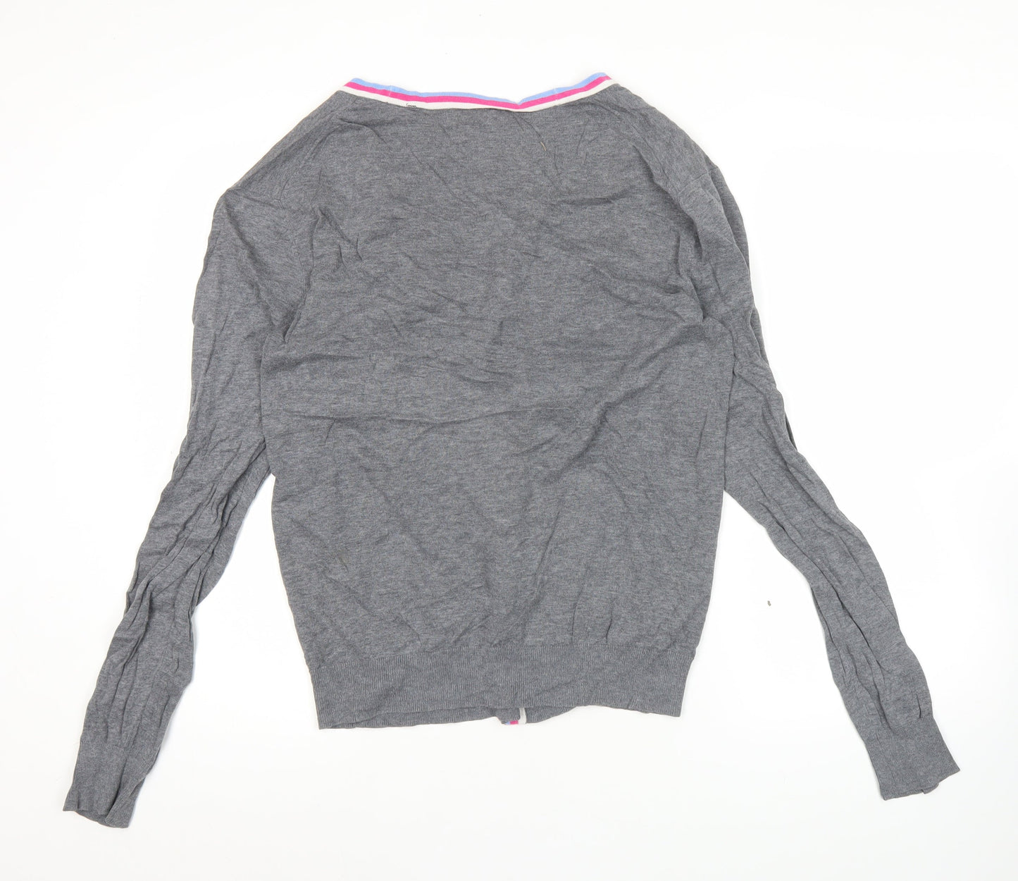 Jack & Jones Men’s Grey Cotton Cardigan L V-Neck Button Knit