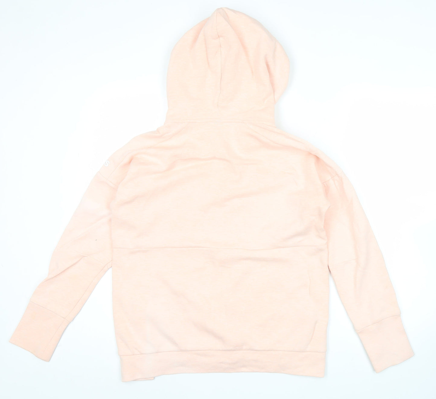 Adidas Womens Pink Hoodie Size 8 Full Zip Cotton Blend Sportswear