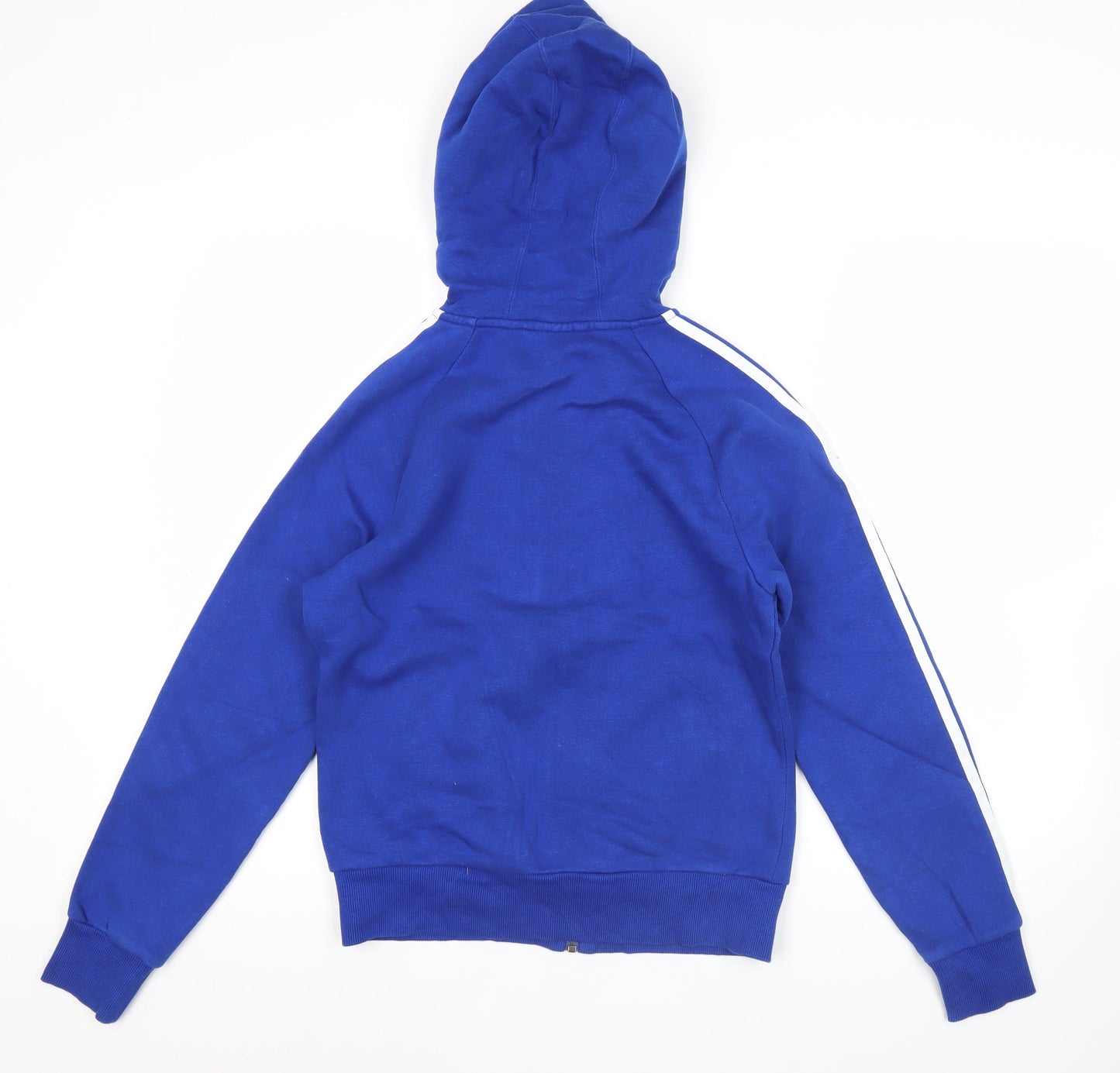 Adidas Womens Blue Full Zip Hoodie Size 10 Regular Fit