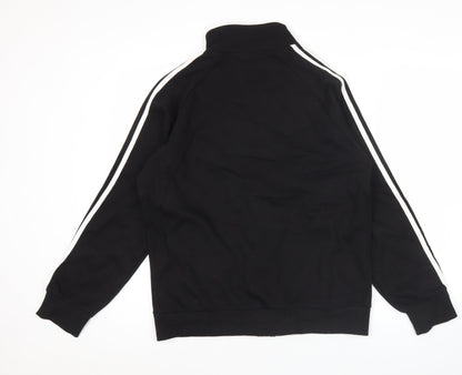 Adidas Mens Black Track Jacket Size S Cotton Full Zip Sportswear