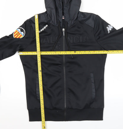 Kappa Valencia CF Womens Black Hoodie Jacket UK 10 Full Zip Sportswear