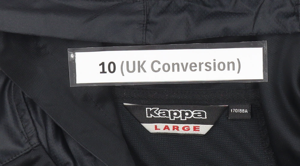 Kappa Valencia CF Womens Black Hoodie Jacket UK 10 Full Zip Sportswear