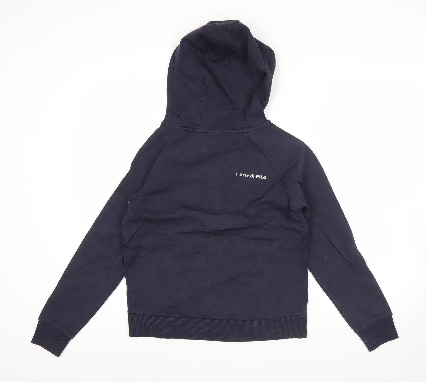 Fila Womens Blue Floral Full Zip Hoodie Size 6 Regular Fit