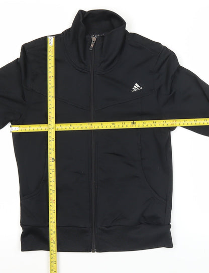 Adidas Womens Black Size 6 Track Jacket Climalite Full Zip