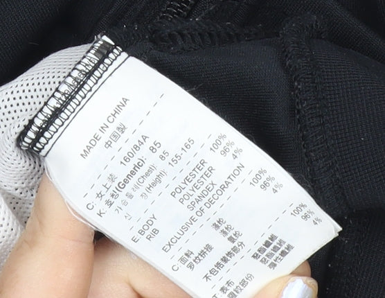 Nike Womens Black Track Jacket Size 12 Full Zip Slim Fit Sportswear