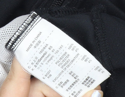 Nike Womens Black Track Jacket Size 12 Full Zip Slim Fit Sportswear