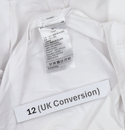 Adidas Unisex White Windbreaker Jacket Size 36 Logo Hooded