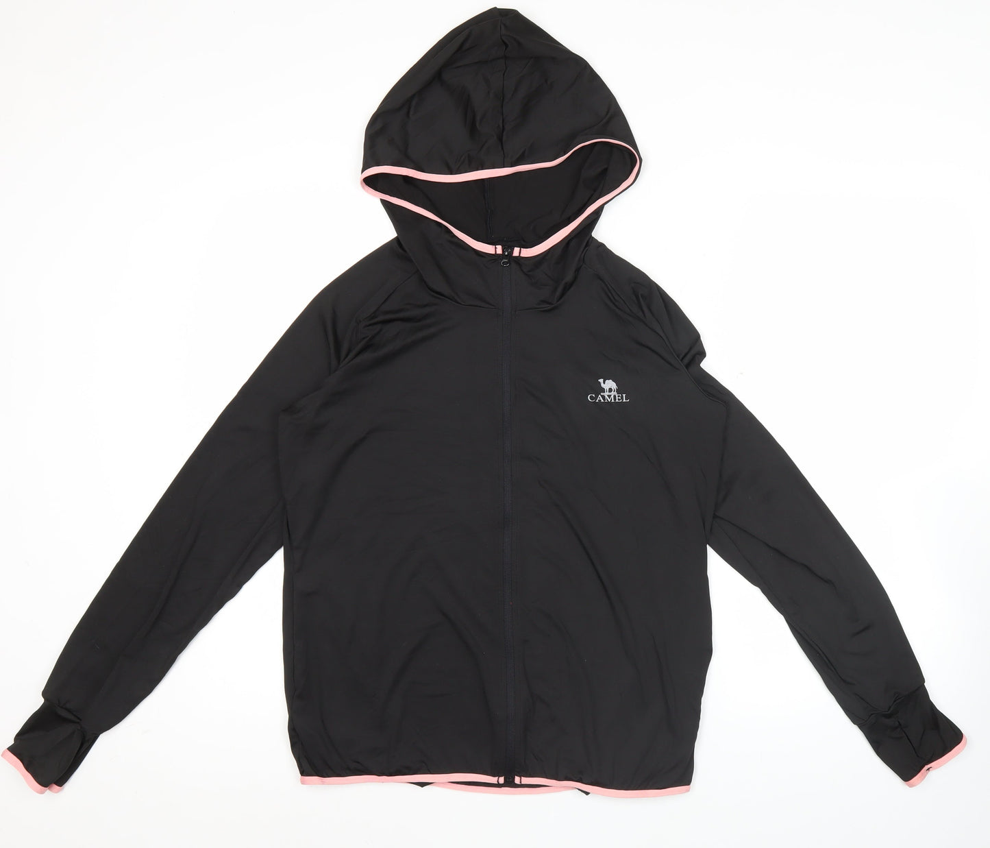 Camel Women’s Black Full Zip Lightweight Hoodie Size 12