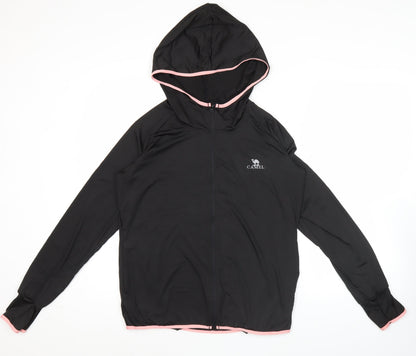 Camel Women’s Black Full Zip Lightweight Hoodie Size 12