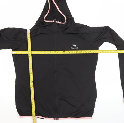 Camel Women’s Black Full Zip Lightweight Hoodie Size 12