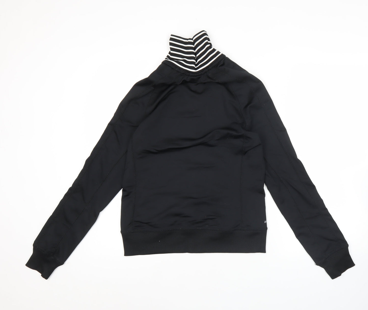 Nike Women Black Small Track Jacket Dri-Fit Full Zip Activewear