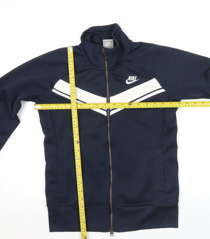 Nike Men’s Blue Track Jacket L Full Zip Sportswear Polyester