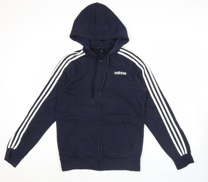 Mens UK Size XS adidas Blue Full Zip Hoodie