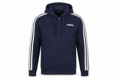Front view of Adidas Men’s Blue XS Full Zip Hoodie Sportswear Cotton Blend