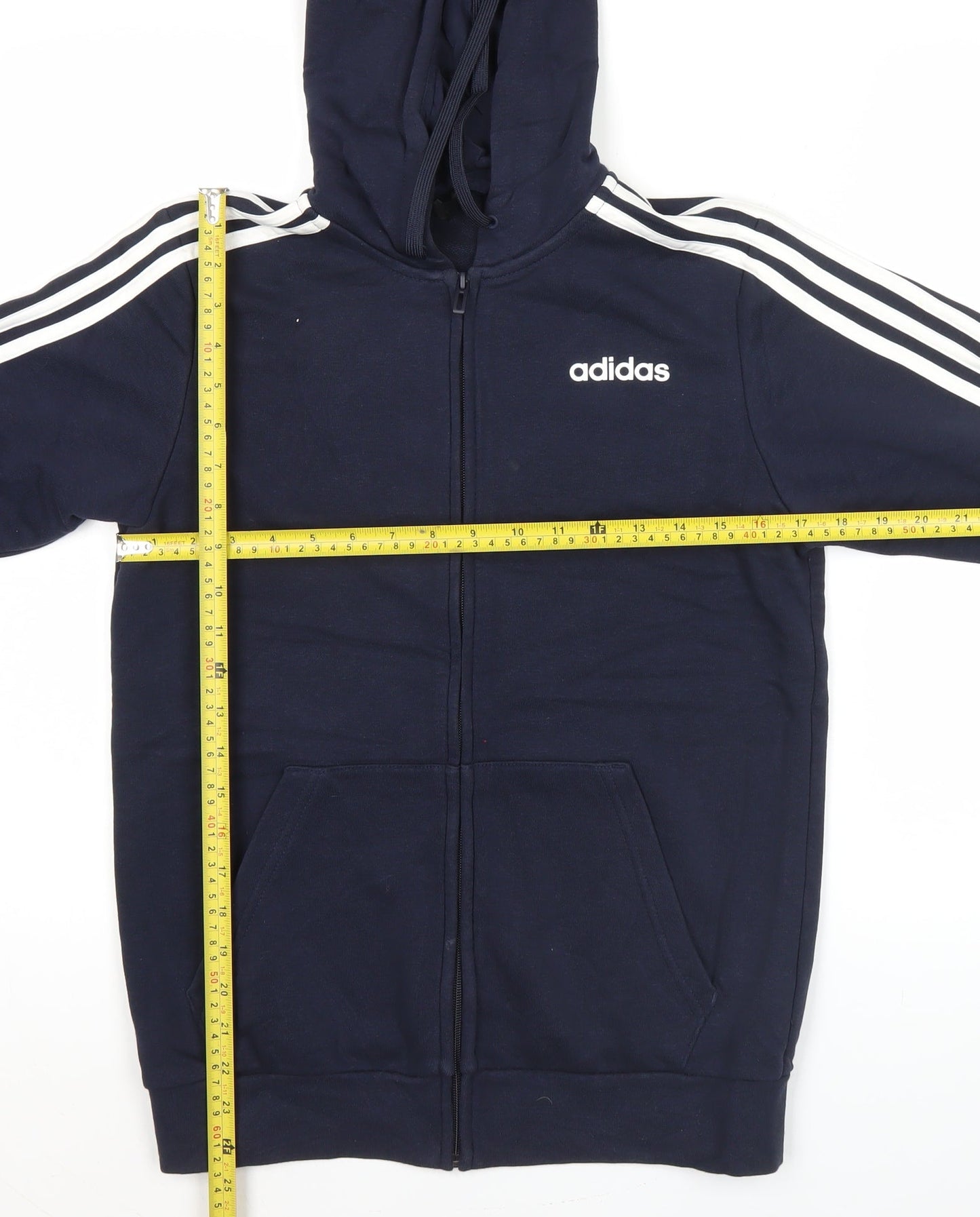 Mens UK Size XS adidas Blue Full Zip Hoodie