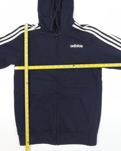 Mens UK Size XS adidas Blue Full Zip Hoodie