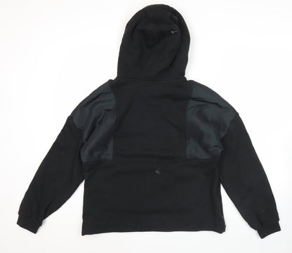 Adidas Women’s Black Pullover Hoodie Size 8 UK with Zip Accents