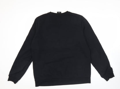 Skechers Womens Black Sweatshirt UK 12 Regular Fit Cotton Blend