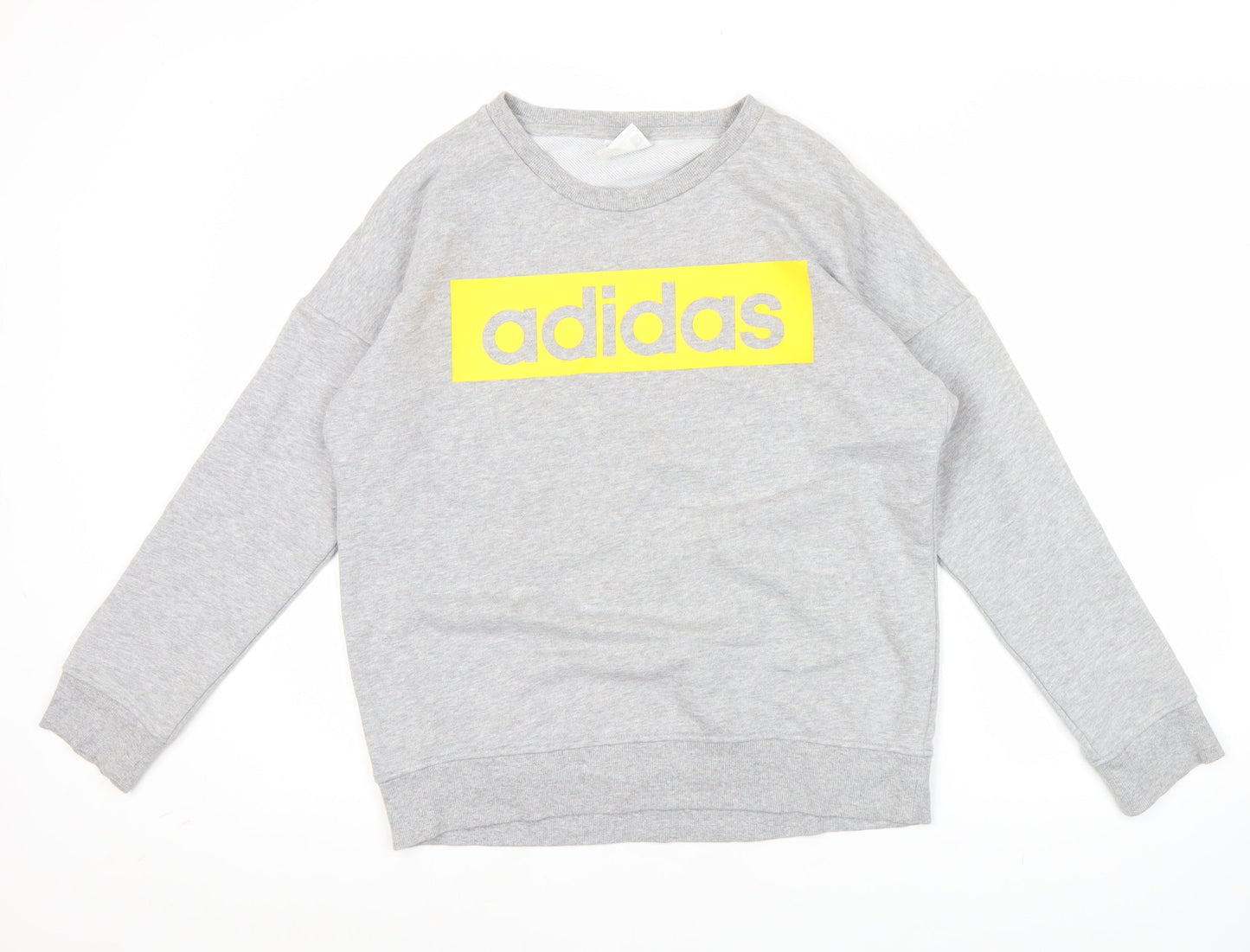 Adidas Women’s Grey Sweatshirt Medium Logo Crew Neck Long Sleeve