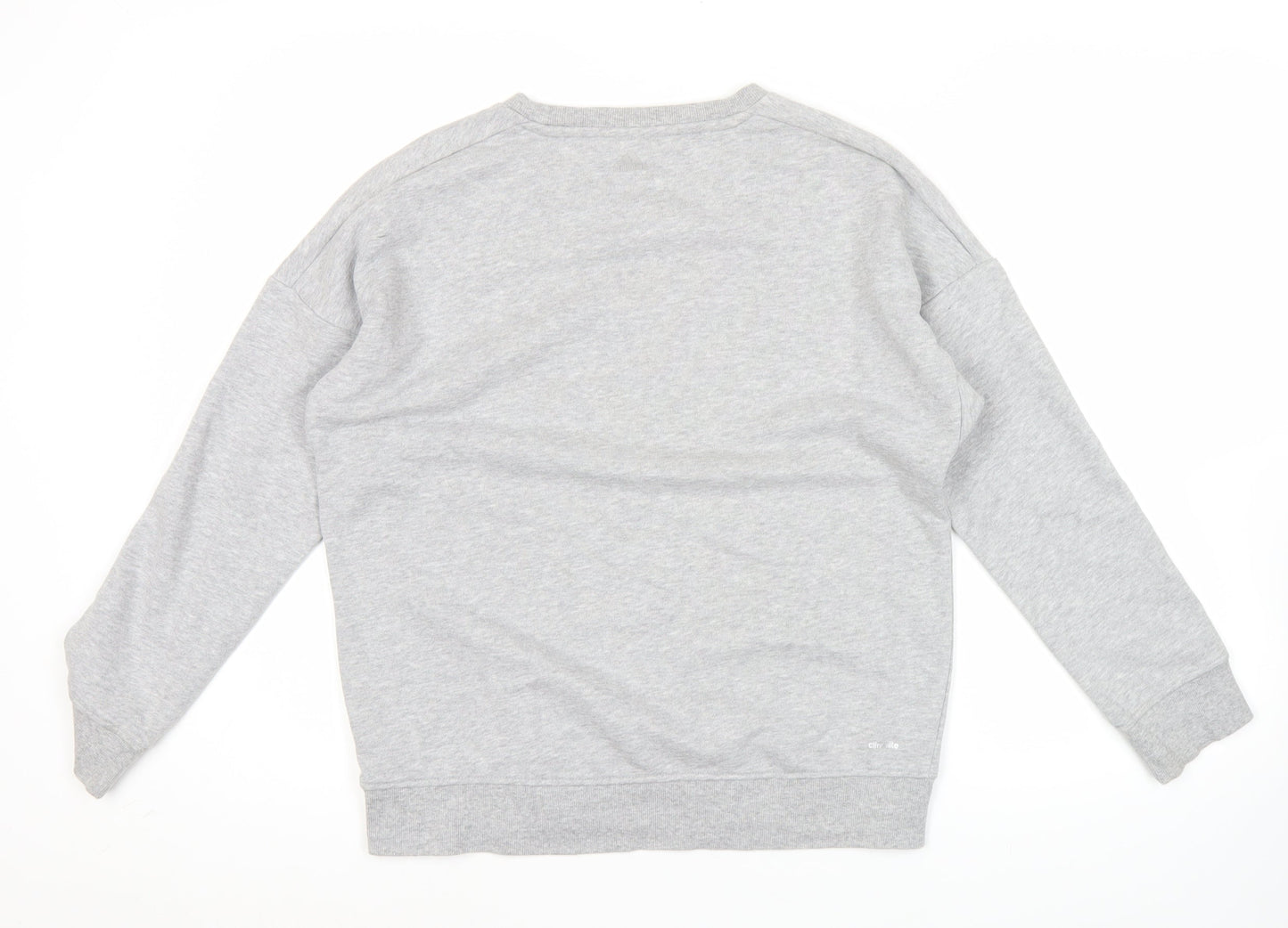 Adidas Women’s Grey Sweatshirt Medium Logo Crew Neck Long Sleeve