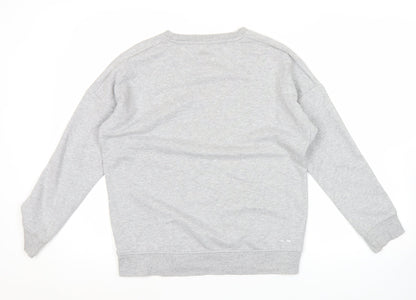 Adidas Women’s Grey Sweatshirt Medium Logo Crew Neck Long Sleeve