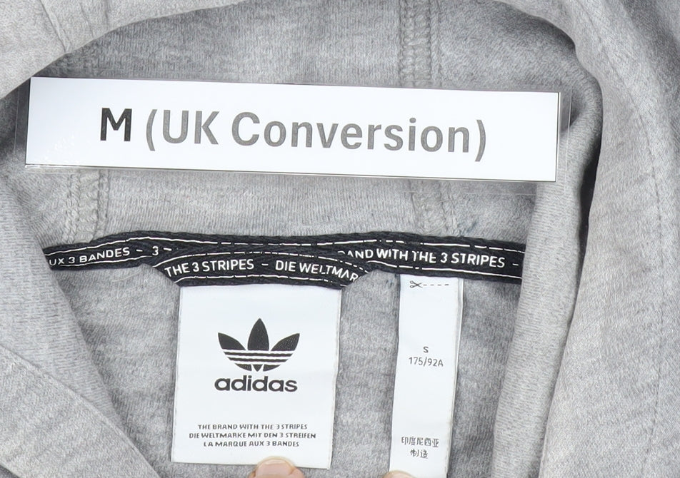 Mens UK Size M adidas Grey Pullover Hoodie