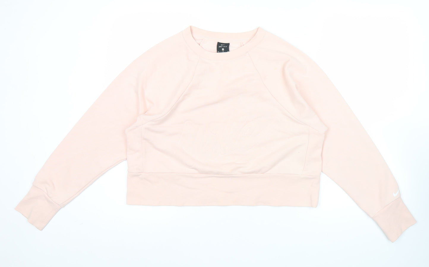 Nike Women’s Pink Dri-FIT Sweatshirt M Polyester Cotton Blend
