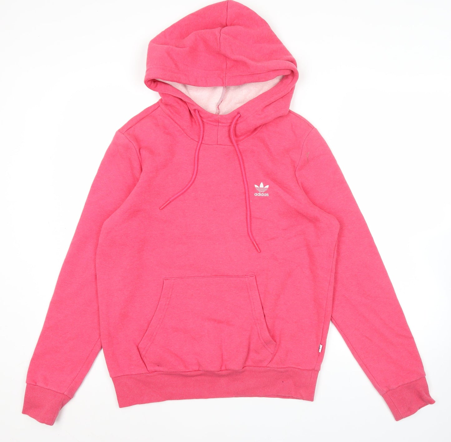 Adidas Womens Pink Pullover Hoodie Size 14 Logo Sports Sweatshirt