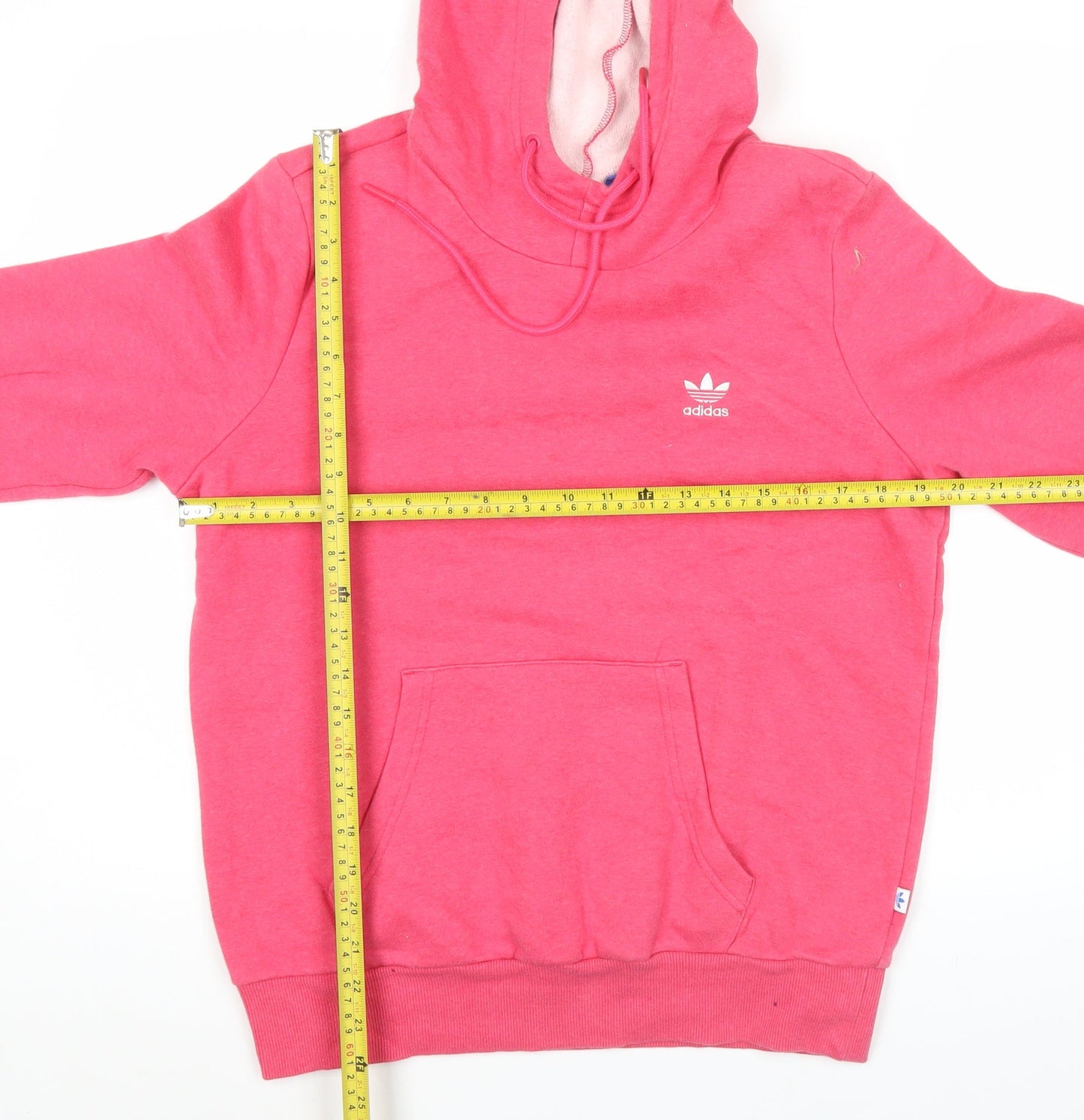 Adidas Womens Pink Pullover Hoodie Size 14 Logo Sports Sweatshirt