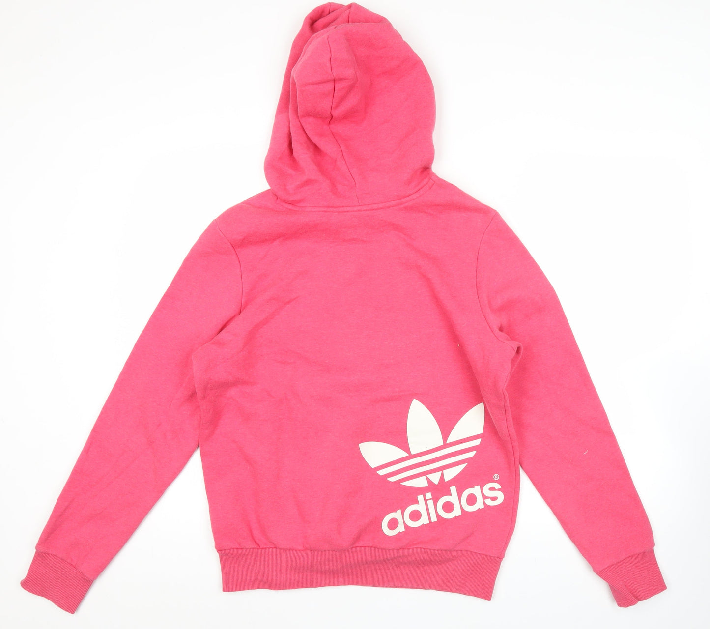 Adidas Womens Pink Pullover Hoodie Size 14 Logo Sports Sweatshirt