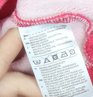 Adidas Womens Pink Pullover Hoodie Size 14 Logo Sports Sweatshirt