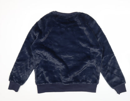 Champion Women Blue Pullover Sweatshirt Size L Fleece Logo