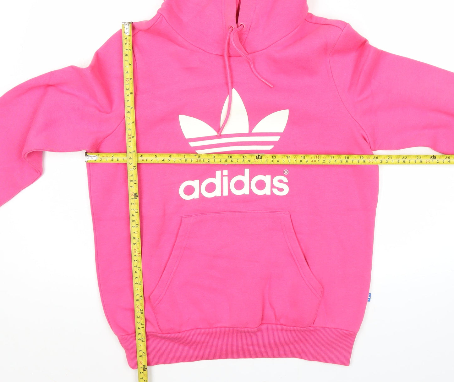 Adidas Women’s Pink Pullover Hoodie Size 12 Logo Print Casual